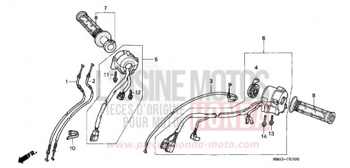COMMUTATEUR/CABLE VFR800FIX de 1999